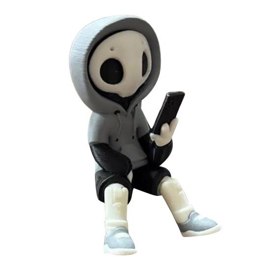 

3D Украшение Дизайн Привидения Настольная Фигурка Легкая Легко Перемещать Фигурка Привидения Домашнее Украшение на Хэллоуин серый