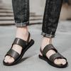 Fashion2024 Black Summer Sandals for Man Leather Sandals Men Luxury Sandals Man White Casual Shoes Men Zapatos De Hombre Sandalias
