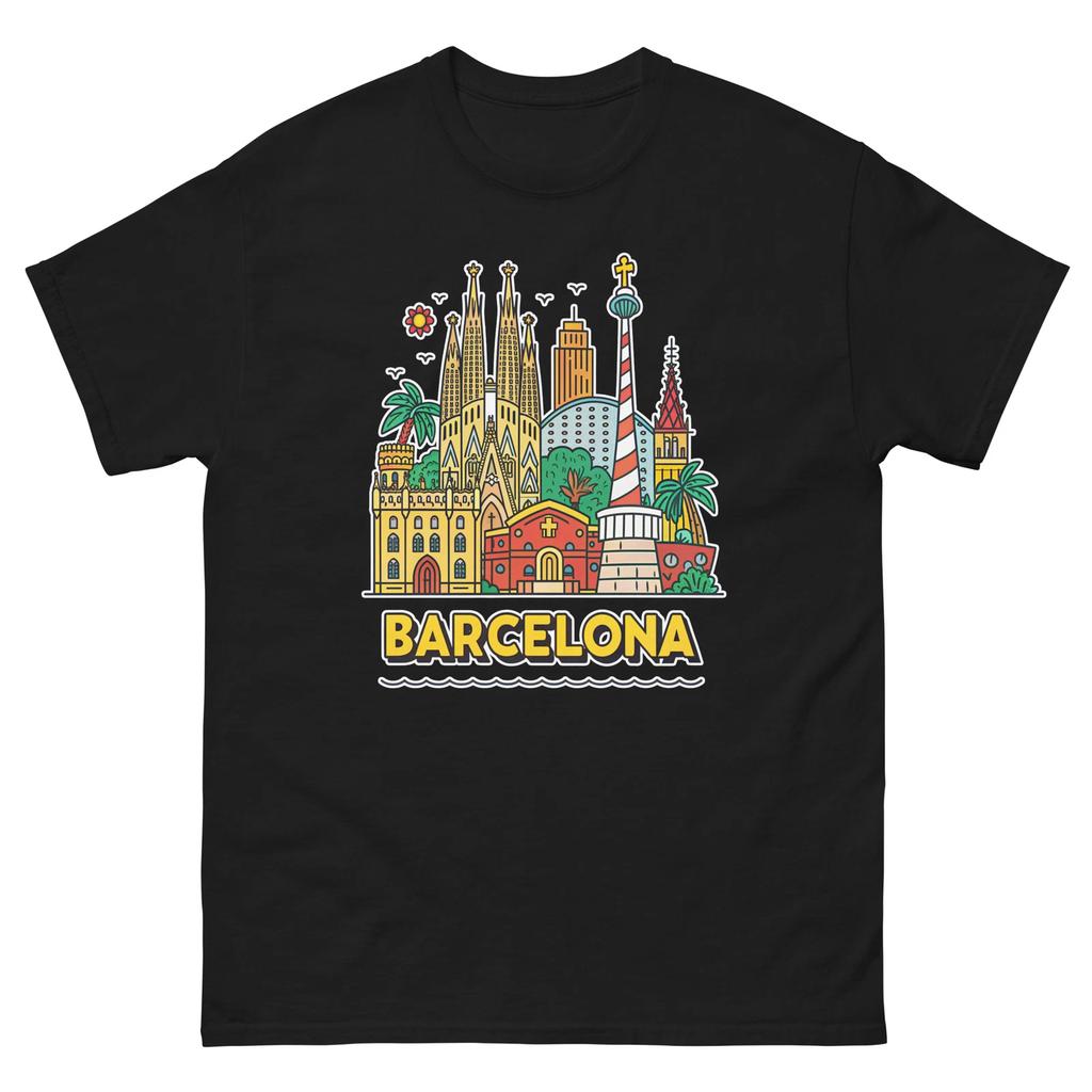 Barcelona Világutazás Városi Terület Város Póló