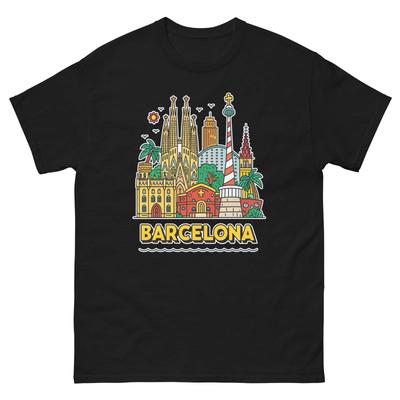 Barcelona Világutazás Városi Terület Város Póló