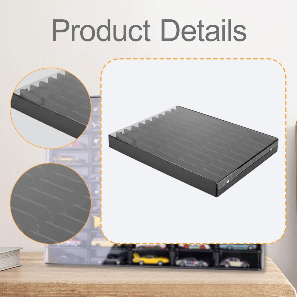 1/64 Model Car Storage Display Case 50 Slots Protection Multifunctional Dustproof Sturdy Organizer