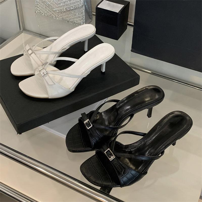 Eilyken 2025 Summer Shallow Open Toe Women Slippers Tnin High Heels Shoes Elegant Casual Zapatos De Mujer