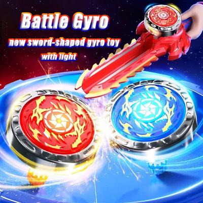 Sword-Shaped New Gyroscope Toy Sword Launcher Spinning Top Multiplayer Interactive Game Battle Gyro Boy Toy For Kids Adults Children's Birthday Gift