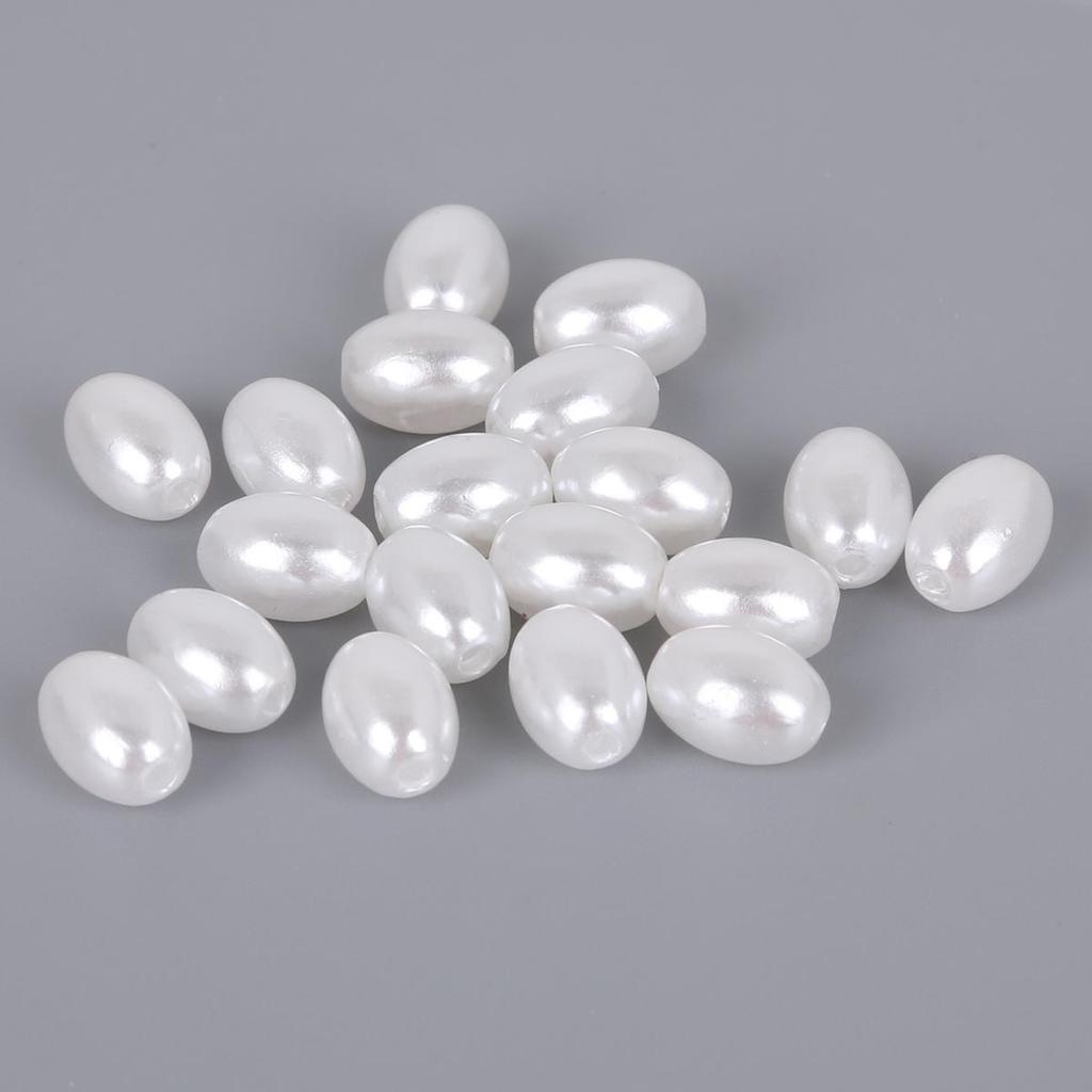 1300-7500Pcs New White Ivory ABS Imitation Pearl Beads Rice Bead ABS Plastic Loose Spacer Beads for Jewelry Makin