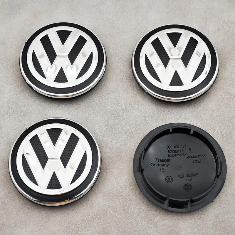 For Volkswagen GoFor VW Volkswagen Jetta MK5 Golf 4Pcs 65mm Car Wheel Center Hub Caps For Volkswagen VW Golf Passat Tiguan Lamando Teramont Cross