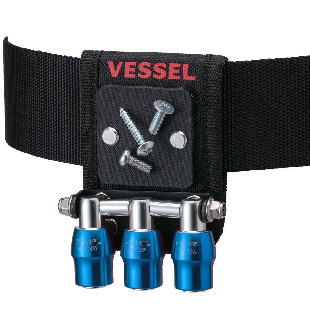 VESSEL Quick Catcher Triple Holder with Magnet, Blue, QB-10MB3B