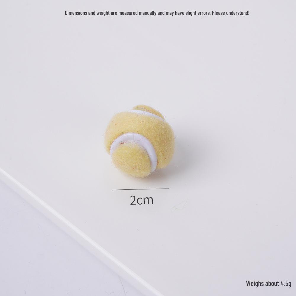 2cm Mini Tennis Ball Toy Keyring Backpack Pendant & Earrings Souvenir