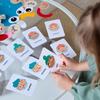 Kinder Montessori Mimikspiel Emotionale Veränderungsspielzeuge mit 9 Karten Vorschullernen Lernspielzeug