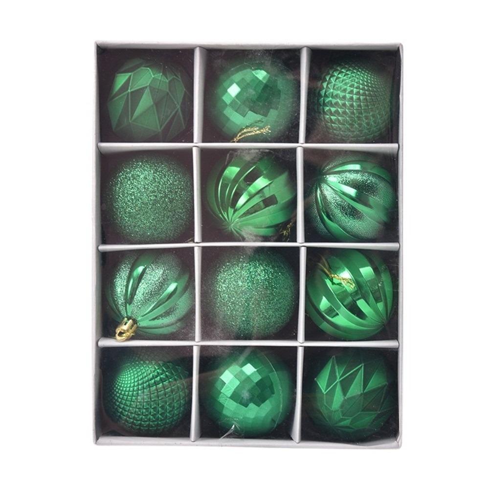 12Pcs/Set Creative Christmas Tree Balls Shiny Xmas Baubles Durable Christmas Ball  Showcase