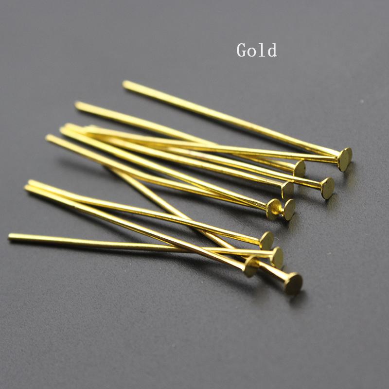 200pcs 15 25 30 40 50 70mm Length Silve Metal Flat Head Pin Headpin Needles for DIY Jewelry Making Findings Accessories Supplier