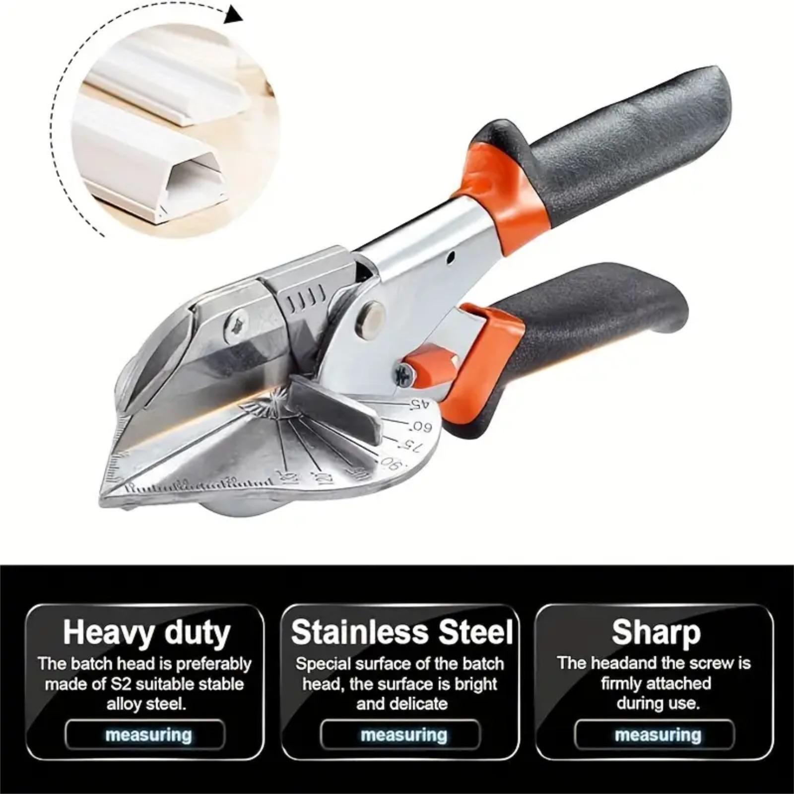 

45-135 Degree Multi Angle Cutter, Manual Tool, Cork Cutter, Black Adjustable Angle Cutter, Used For Cutting Plastic, PVC, And Mold Decoration One Size