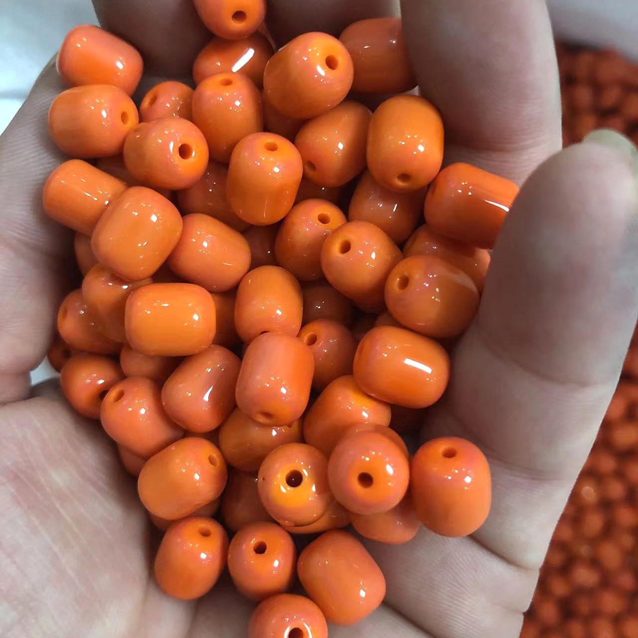 

10x8 мм цилиндрические стеклянные фарфоровые бусины-бочонки с имитацией нефрита, разноцветные бусины в форме ююбы для самодельных украшений Approx. 38 pieces