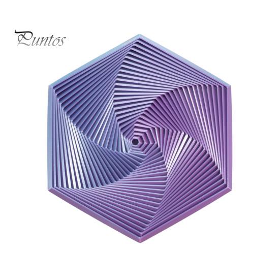 Fractal Fidget Hexagon Geometric Design Visual Illusion Fingertip Toy Portable Anxiety Relief Sensory Toy for Home Office