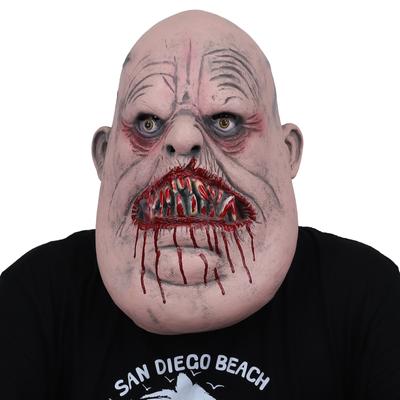 Maska na Halloween Krwawy Diabeł z Wielkozębnym Nakryciem Głowy Straszna Diabeł Maska Lateksowa Gruba Maska Horroru z Wielkozębnym
