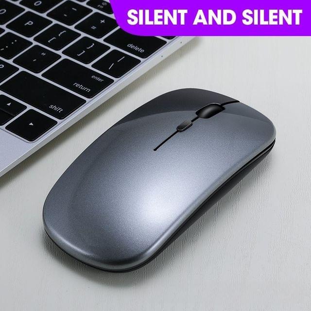 Ultra Slim Silent Rechargeable 2.4G Wireless Mouse with 1600DPI RGB LED Backlit and Ergonomic Design