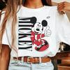 Walt    2026 Mickey Mouse Cool God Mickey Kingdom Printed Fashion WoUnisex TShirt Short Sleeve Loose Plus Size Top