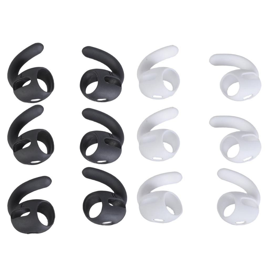 3Sets Ear Hooks Soft Silicone Eartips Ear Sleeves For Earphones Enhances Comfort Earplugs Set