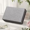 Magnetic Close Card Organizer Linen Fabric Fabric Box Document Holder  For Jewelry Storage