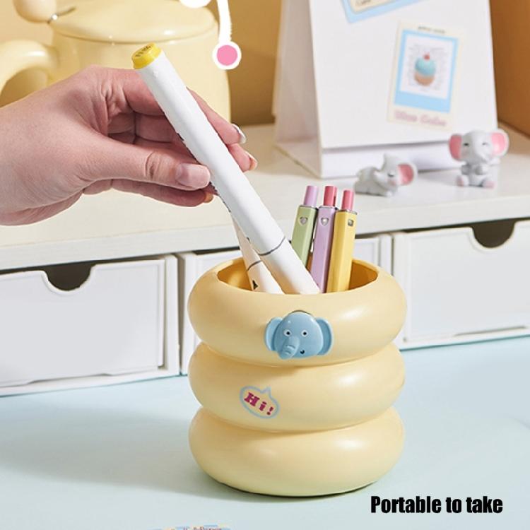Bright Cartoon Design Plastic Innovative Pen Holder Compact Stationery Case for Students Professionals