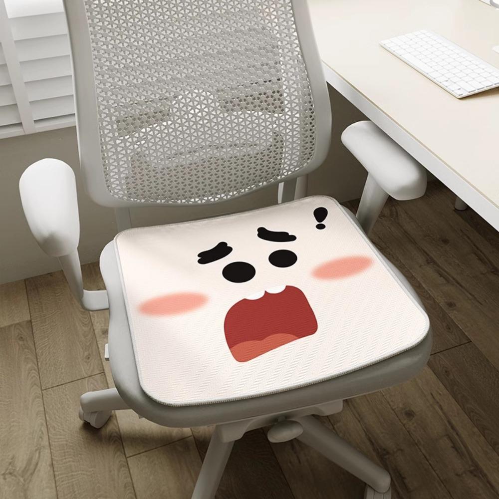 2pcs Cute Cartoon Seat Cushion Summer Chair Cool Sedentary Ice Breathable Fart Cushion