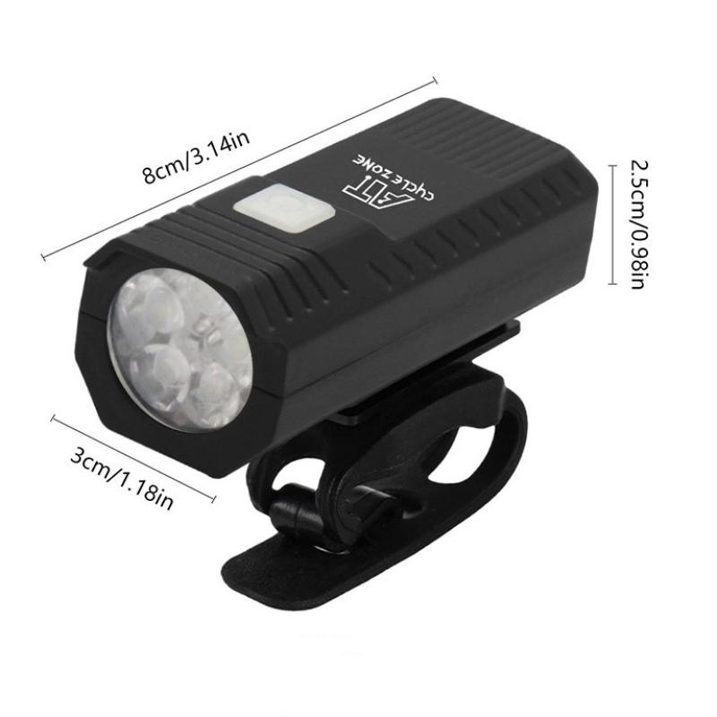 Bicycle Front Light Type-C Rechargeable Bicycle Headlamp Road Bike Front Headlight For Night Riding Cycling Safety