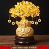 Yellow Crystal Golden Toad Money Tree Ornament with Lucky Bag