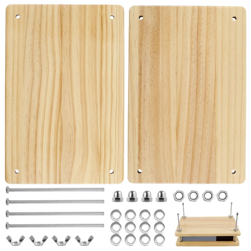 Book Press Bamboo Wood Book Binding Press Portable Flower Press Reusable Book Press Machine Multifunctional Bookbinding Press