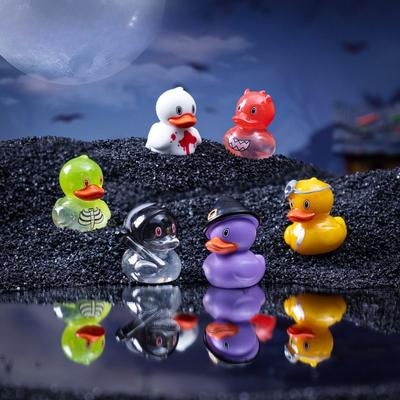 Devil Ghost Little Yellow Duck Figurine Decorative Hanging Accessories Micro-landscape Halloween Small Ornaments
