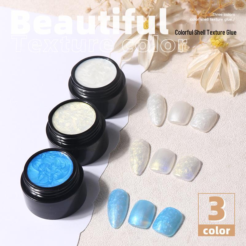 FN Trendy Japanese UV Gel Nail Polish - Creative Colorful Shell Pearlescent Texture Manicure.
