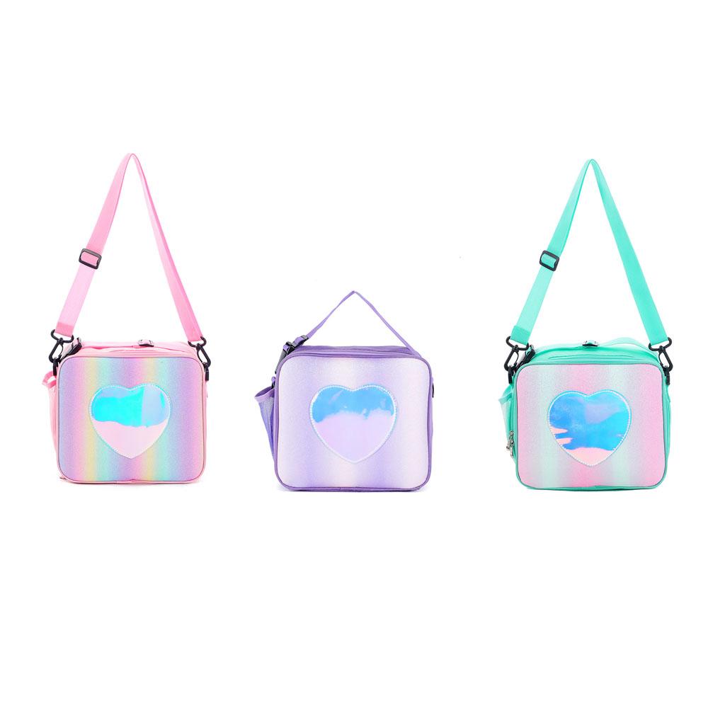 Holographic Lunch Bag Insulated Lunch Box Cooler Tote Bags Picnic Container