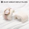 uxcell 4-Pack Watch Case Pillows, M-Shaped, Velvet, Watch Display Cushions, Bracelet Display & Storage, Black & Beige