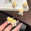 Hairpin Flocked Cat Hug Fish Design Hair Clip Soft Healing Multiple Expression Styles Versatile Hair Accessory