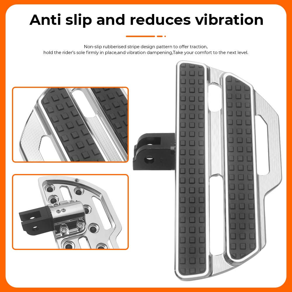 Motorcycle 1 Pair Front Footrest Floorboards Chrome Accessories Fit For Harley Softail Low Rider ST FXLRST 2022 2023 2024 Models