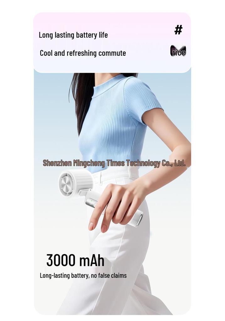 Korea KC Turbo Cooling Foldable Handheld/Neck Fan with Desktop Option