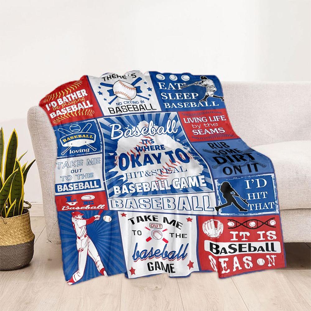 Baseball Field Design Blankets Are Suitable for Living Rooms, Bedrooms, Camping, and Other Places, Making Them an Ideal Choice for Gifts.