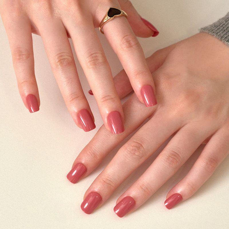 

Reusable Nail Tips Caffeine Rose (Regular Square)