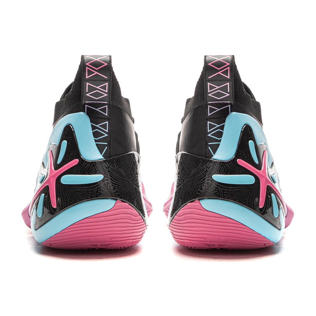 Li Ning WOW11 Basketball Shoes Men's Mid Top Black Pink ABAU049-33