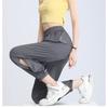 Spring Summer High Waist Casual Trousers Elastic Waist Loose Casual Sweatpants Wide-Leg Pants Basic Soft Cotton Bloomers Female