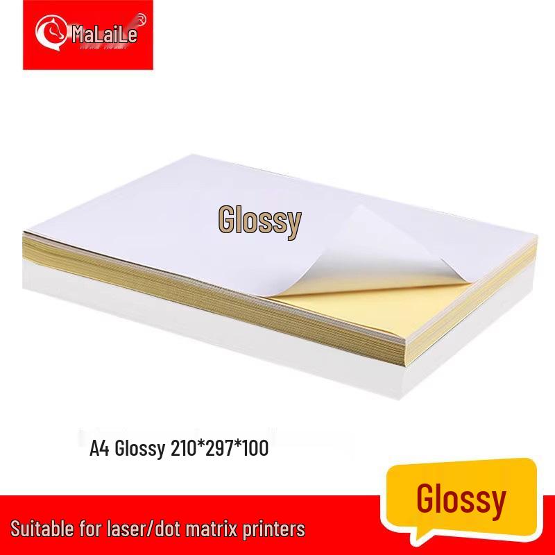A4 Matte Self-Adhesive Printing Paper - 100 Sheets