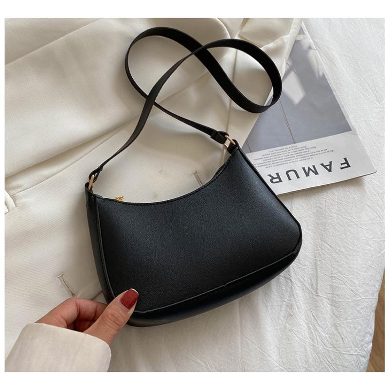 Cute Solid Color Small Square Bag Lightweight Portable Single Shoulder Armpit Bag for Students School Daily