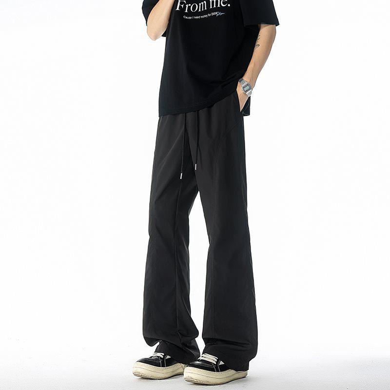 Summer Unisex Quick-Dry Stretch Ice Silk Running Pants - Lightweight, Casual, Solid Color