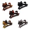 Margay Pattern Hair Clamps For Women Girls Acrylic Permanent Firm Hold Hair Accessories Lovely Puss Plan Child Friendly