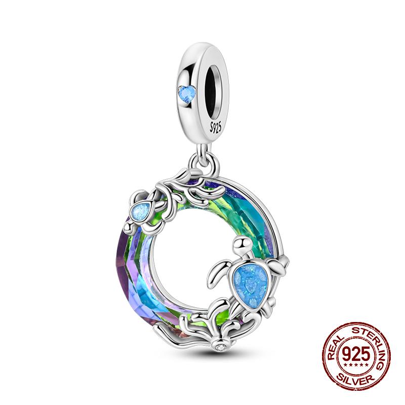 New Charms Copper Fit Pandachoriginal Bracelet Shining Lotus Sun Peace Dove Pendant Beads Diy Jewelry Gift