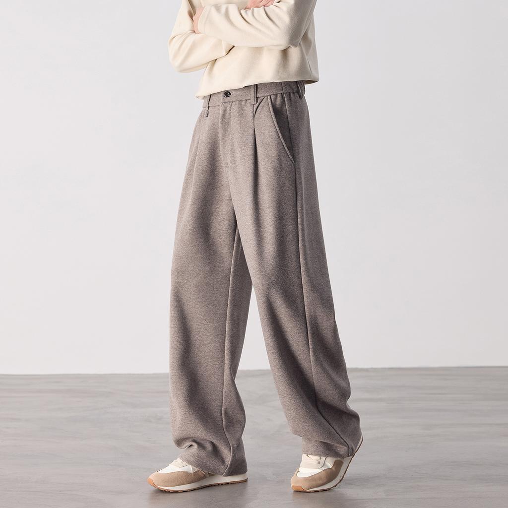Light Straight Casual Pants Men's Spring New Simple and Versatile Slightly Loose Drape Comfortable and Easy To Take Care of Commuter Trousers