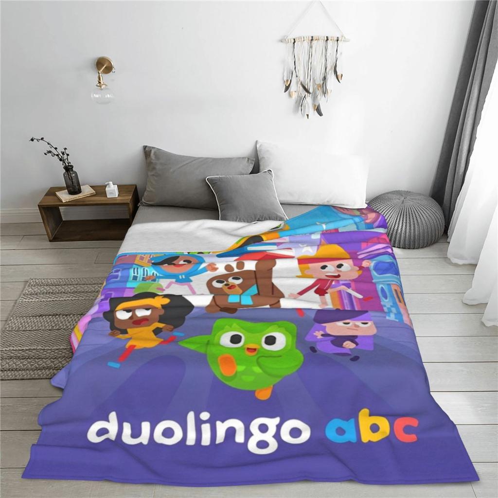 Duolingo Abc Blanket Ultra Soft Throw Blankets for Bed Multiple Sizes Rug Piece