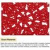 Uxcell Fabric Coasters, 4pcs 4" - Cotton Woven Crochet Doilies, Lace Embroidery Cup Mat with Floral Pattern for Wedding Party Decoration (Red)