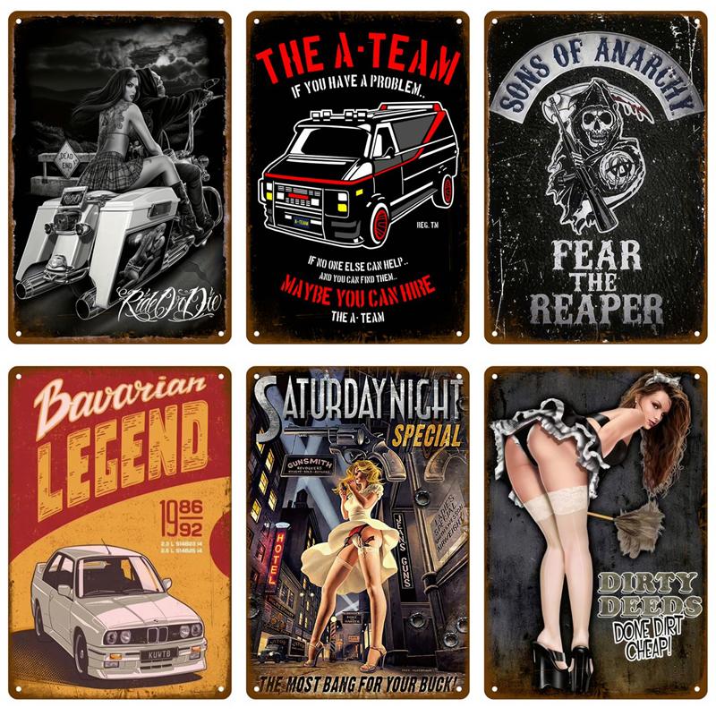 Vintage Tin Sign Metal Poster Retro Car Parts Metal Sign For Garage Workshop Auto Parts Sign Home Wall Deocr Decoration Plate