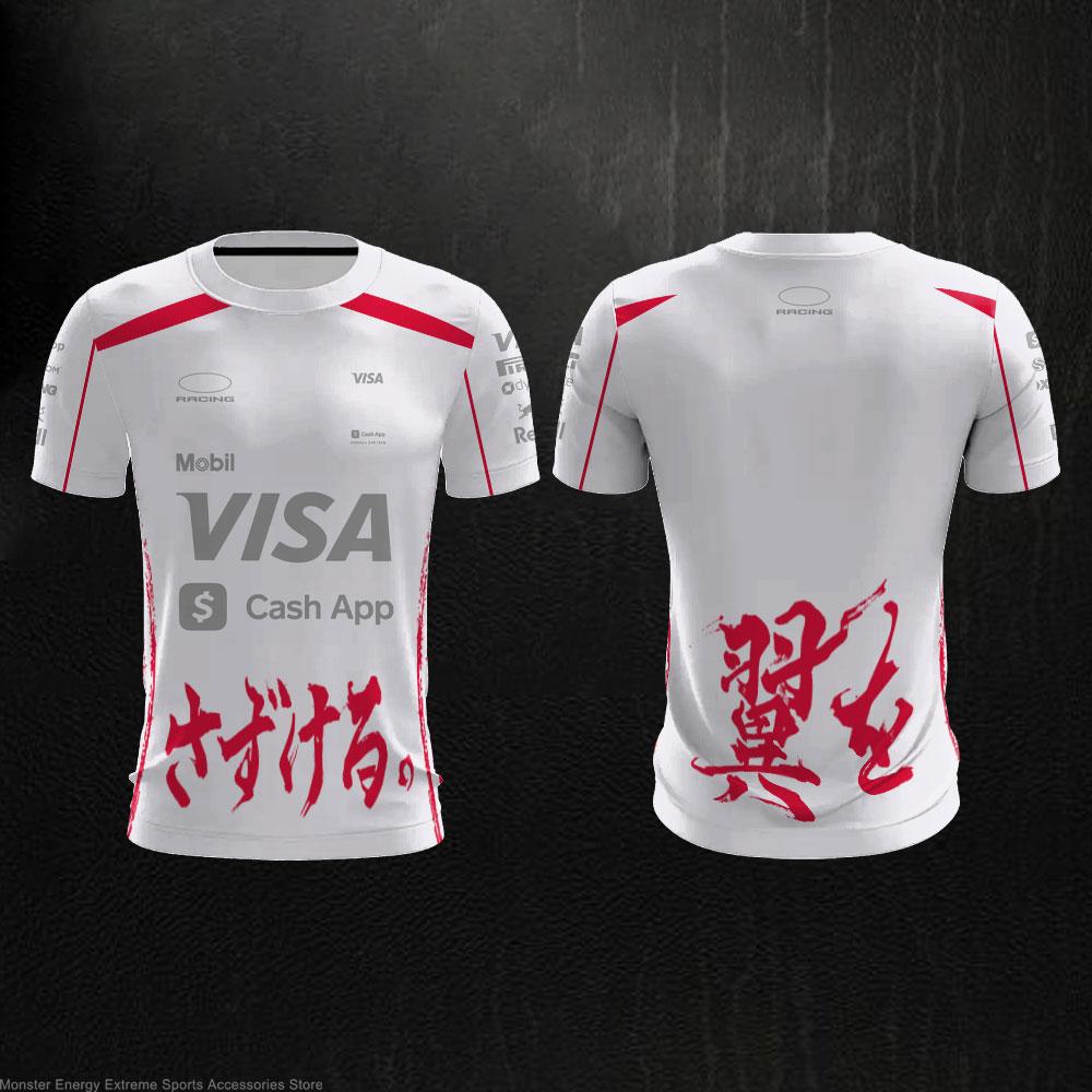 Summer New Racing Competition Outdoor Extreme Sports VCARB Racing Team Quick Drying Breathable T-shirt O Neck Short Sleeve