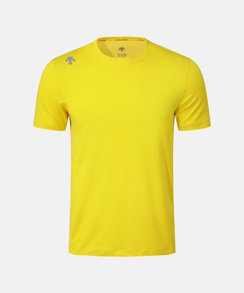 DESCENTE Running Color Block Short Sleeve T-Shirt Yellow Sr123Rts22 (B Type)