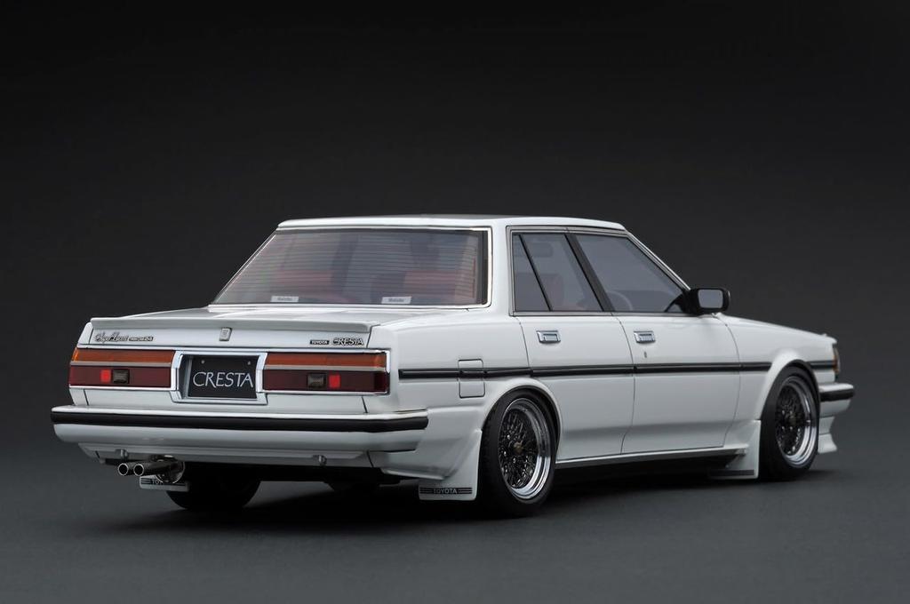 Ignition Model Scale Toyota CRESTA Super Lucent TWINCAM24 White with SSR Mesh Type Wheels Finished Model TK.Company 1/18 (GX71) 16-inch (Polished &